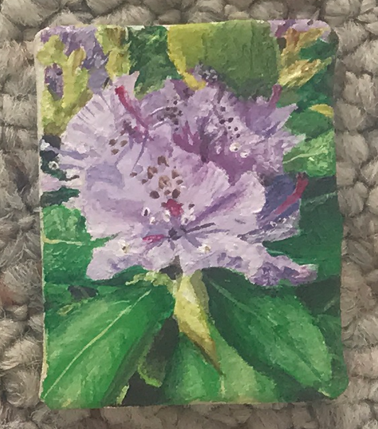 Tiny Purple Flower Painting