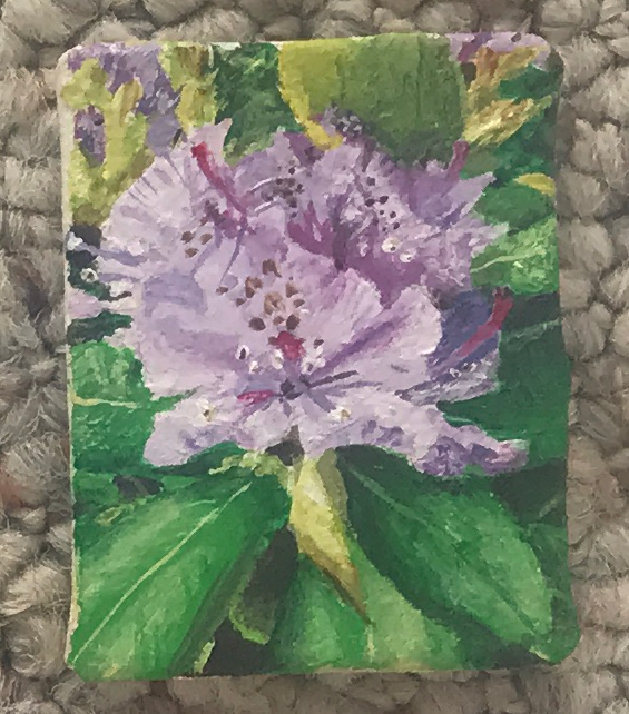 Tiny Purple Flower Painting